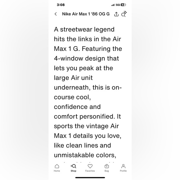 Nike Golf NWT Air Max 1 ‘86 OG Golf shoes men’s size 10.5 - Picture 6 of 9